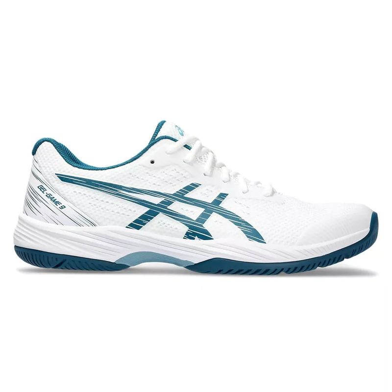 tenis-asics-gel-game-9-branco-azul-casadotenista