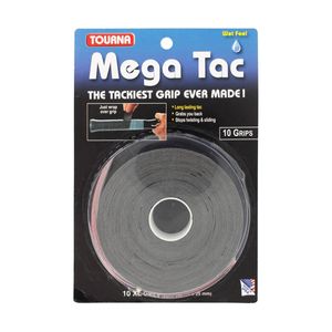 Overgrip  Mega Tac Preto Rolo com 10 Unidades -  Tourna