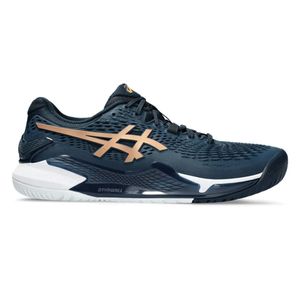 Tênis Gel Resolution 9 Azul Marinho e Dourado - Asics