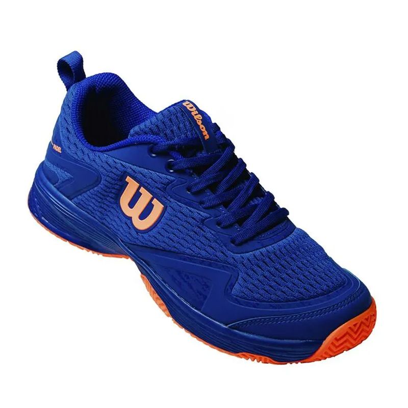 tenis-wilson-k-padel-3.0-azul-laranja-lateral-frente