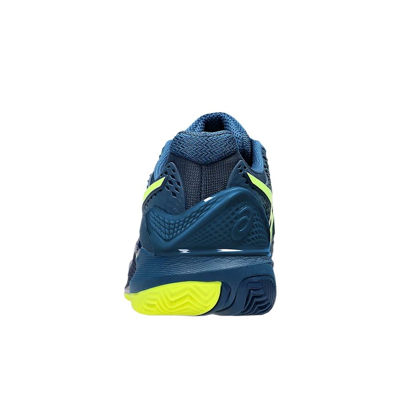 tenis-asics-masc-resolution-9-azul-e-amarelo-clay-calcanhar