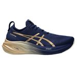 tenis-asics-gel-nimbus-26-platina-azul-dourado-direita