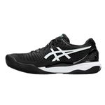 tenis-asics-resolution-9-preto-e-verde-clay-esquerdo