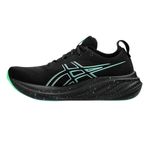 tenis-asics-gel-nimbus-26-preto-e-verde-esquerda