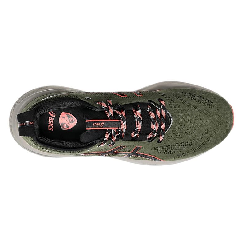 tenis-asics-gel-nimbus-26-verde-militar-cima