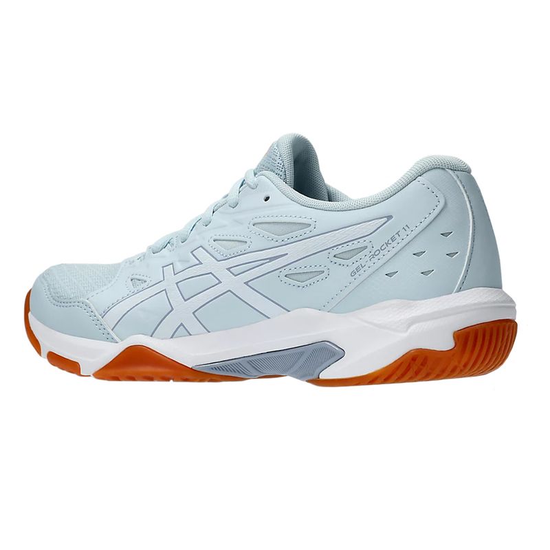 tenis-asics-gel-rocket-11-azul-claro-branco-lateral-atra