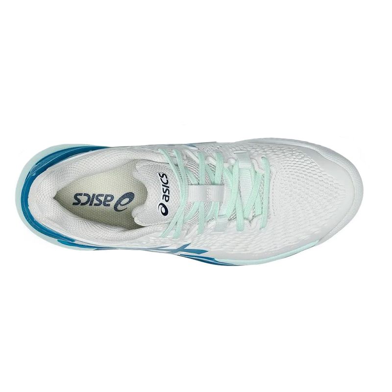 tenis-asics-fem-resolution-9-branco-e-azul-clay-cima