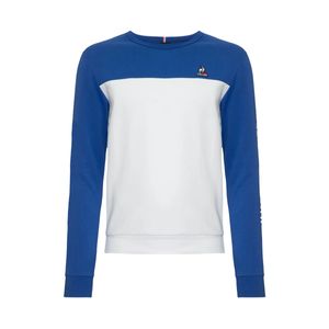 Moletom Ess Crew Clip Nº 2 Branco e Azul - Le Coq Sportif