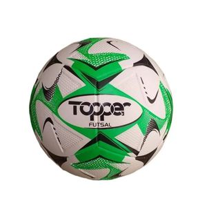 Bola de Futsal Slick Cup Branco e Verde - Topper