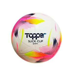 Bola Futebol Campo Slick Cup Branco e Rosa  - Topper