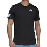 camiseta-adidas-club-stripes-preto-modelo-frente