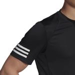 camiseta-adidas-club-stripes-preto-logo