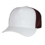 bone-le-coq-sportif-hdw-trucker-branco-marrom-frente