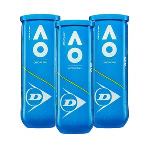 Bola de Tênis Dunlop Australian Open - Pack com 3 tubos