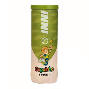 Bola de Tênis Inni Guguinha Stage 1 Verde - Tubo com 03 Bolas