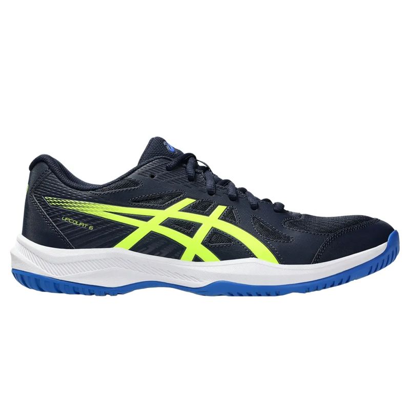tenis-asics-up-court-6-marinho-verde-direito