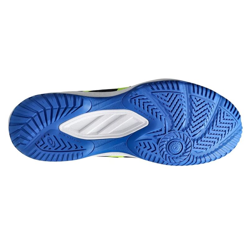 tenis-asics-up-court-6-marinho-verde-sola